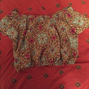 off the shoulder crop top